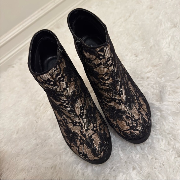 Call it Spring Black Lace Ankle Boots - Picture 1 of 5